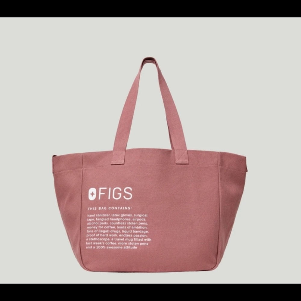 Figs mineral mauve canvas tote
